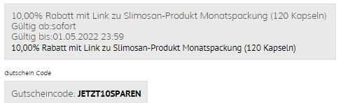 Slimosan Gutschein Slimosan Gutschein