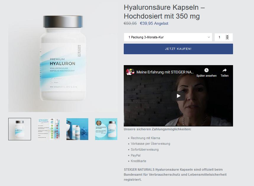 Steiger Naturals Hyaluron Steiger Naturals Hyaluron