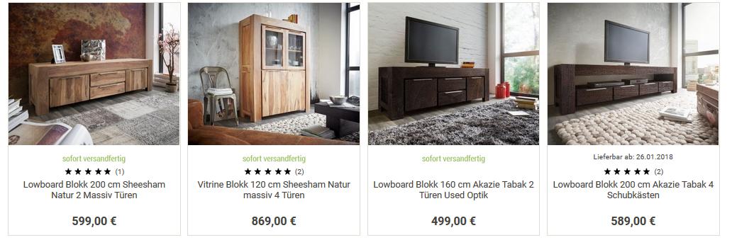 Blokk Massivholzmöbel