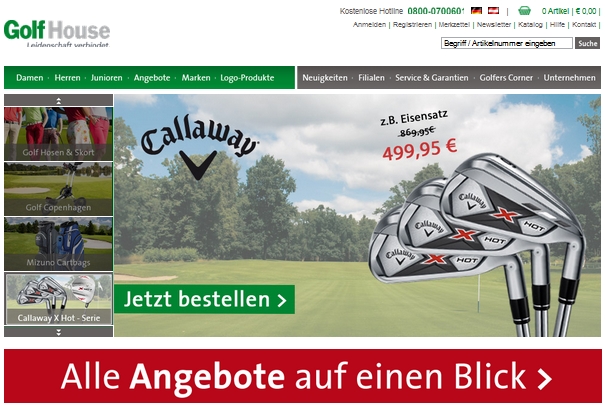 Golfhouse Online Shop