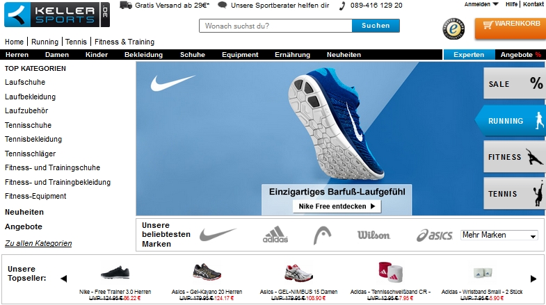 Keller Sports Online Shop