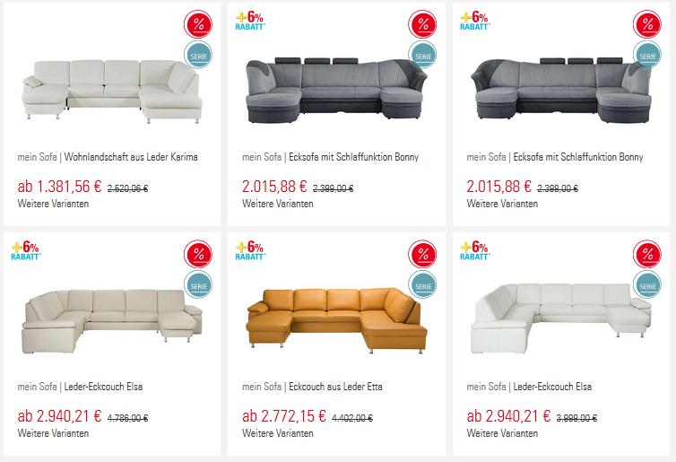 Mein Sofa Wohnlandschaft